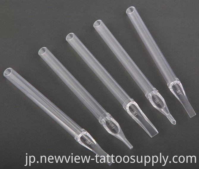 New Stainless Steel Open Flat Long Tattoo Tips Tubes Kit